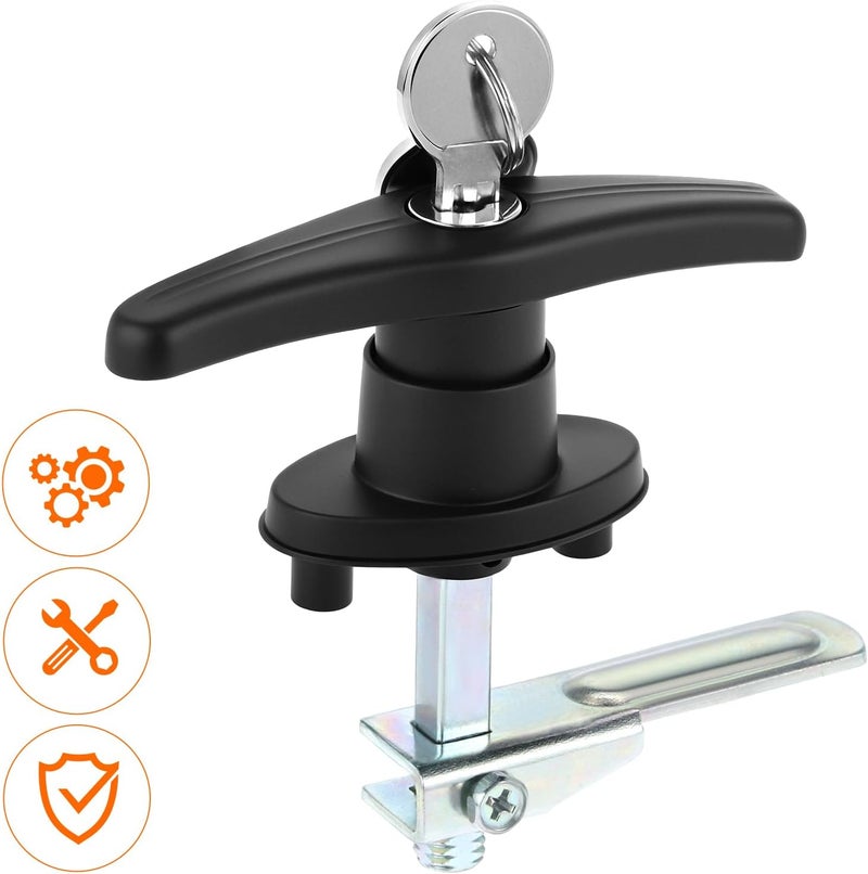 QWORK Truck Cap Locking T-Handle Set, Truck Bed Topper Door Locking Kit Accessories, Includes Left & Right, Keyed Alike (2 Locks) - Image 5